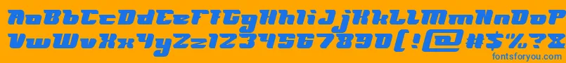 FUTURISM Light Font – Blue Fonts on Orange Background