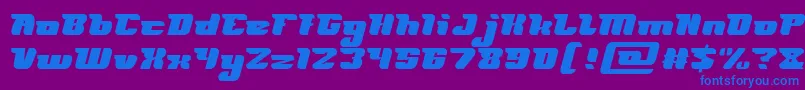 FUTURISM Light Font – Blue Fonts on Purple Background