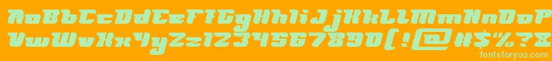 FUTURISM Light Font – Green Fonts on Orange Background