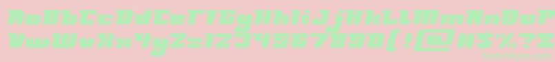 FUTURISM Light Font – Green Fonts on Pink Background
