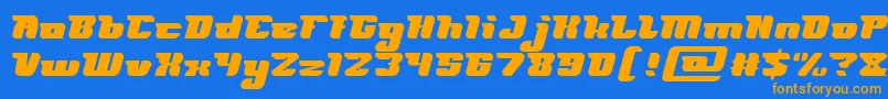 FUTURISM Light Font – Orange Fonts on Blue Background