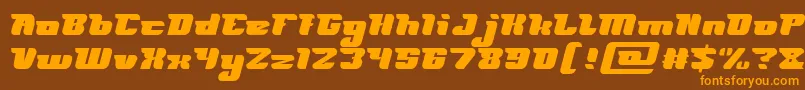 FUTURISM Light Font – Orange Fonts on Brown Background