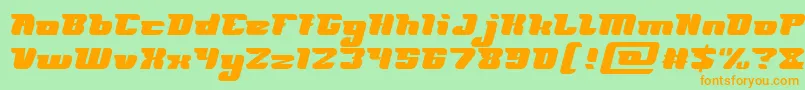 FUTURISM Light Font – Orange Fonts on Green Background