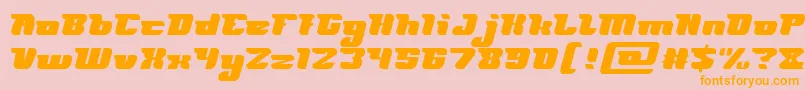 FUTURISM Light Font – Orange Fonts on Pink Background