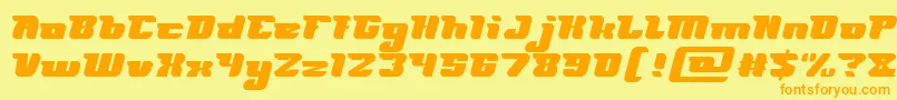 FUTURISM Light Font – Orange Fonts on Yellow Background