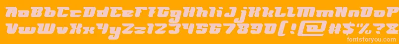 FUTURISM Light Font – Pink Fonts on Orange Background