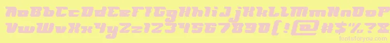 FUTURISM Light Font – Pink Fonts on Yellow Background