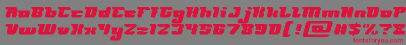 FUTURISM Light Font – Red Fonts on Gray Background