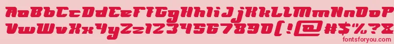 FUTURISM Light Font – Red Fonts on Pink Background