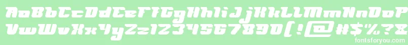 フォントFUTURISM Light – 緑の背景に白い文字