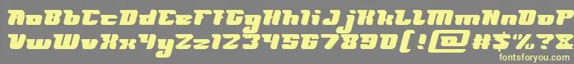FUTURISM Light Font – Yellow Fonts on Gray Background
