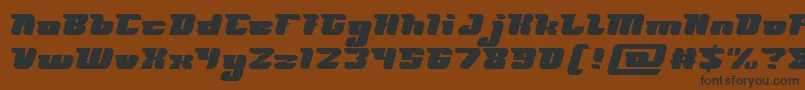 FUTURISM-Schriftart – Schwarze Schriften auf braunem Hintergrund