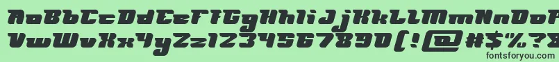 FUTURISM Font – Black Fonts on Green Background