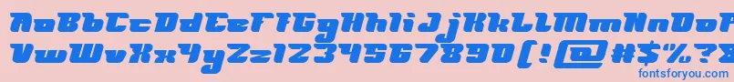 FUTURISM Font – Blue Fonts on Pink Background