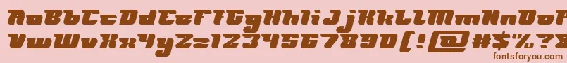 FUTURISM Font – Brown Fonts on Pink Background