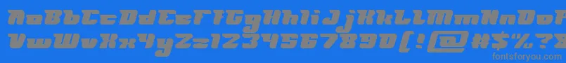 フォントFUTURISM – 青い背景に灰色の文字