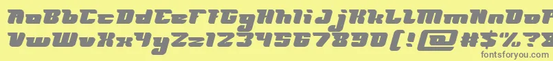 FUTURISM Font – Gray Fonts on Yellow Background