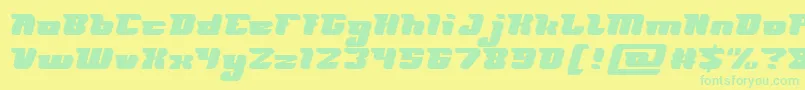 FUTURISM Font – Green Fonts on Yellow Background