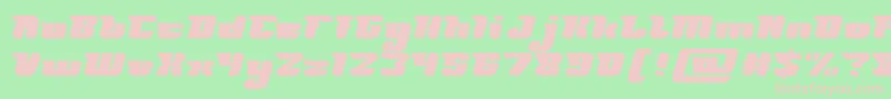 FUTURISM Font – Pink Fonts on Green Background