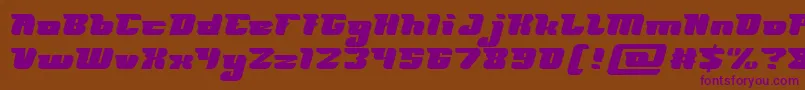 FUTURISM Font – Purple Fonts on Brown Background