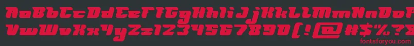 フォントFUTURISM – 黒い背景に赤い文字