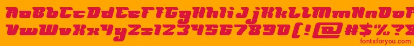 FUTURISM Font – Red Fonts on Orange Background