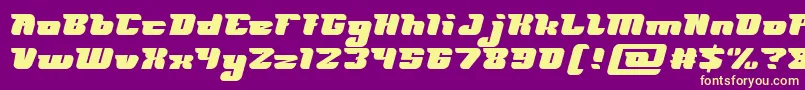 FUTURISM Font – Yellow Fonts on Purple Background