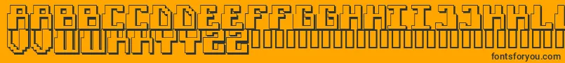 Police FUTURISM – polices noires sur fond orange