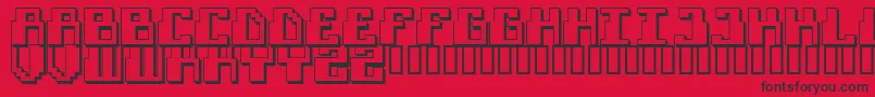 FUTURISM Font – Black Fonts on Red Background