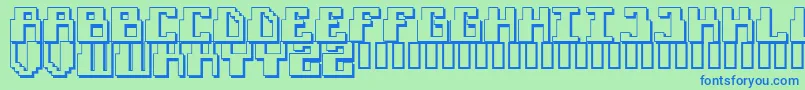 FUTURISM Font – Blue Fonts on Green Background