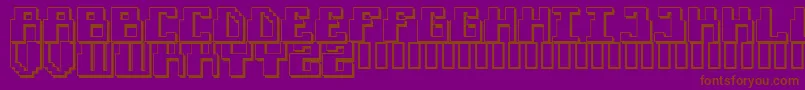 FUTURISM Font – Brown Fonts on Purple Background