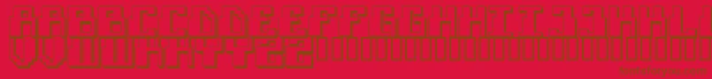 Czcionka FUTURISM – brązowe czcionki na czerwonym tle