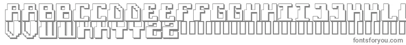 fuente FUTURISM – Fuentes Grises Sobre Fondo Blanco