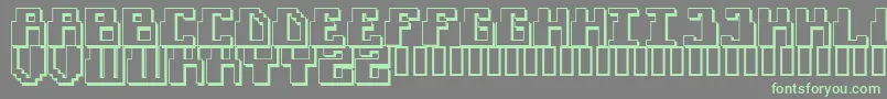 FUTURISM Font – Green Fonts on Gray Background
