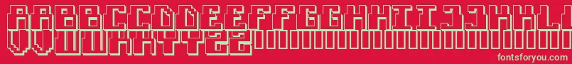 FUTURISM Font – Green Fonts on Red Background