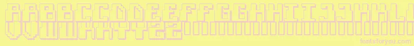 FUTURISM Font – Pink Fonts on Yellow Background