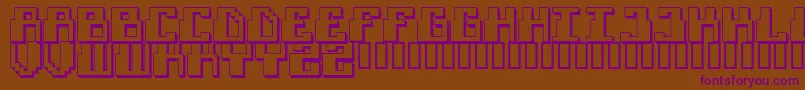 FUTURISM Font – Purple Fonts on Brown Background