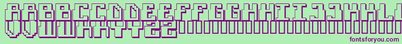 FUTURISM Font – Purple Fonts on Green Background