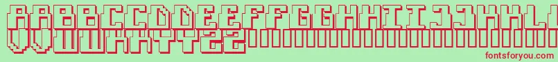 FUTURISM Font – Red Fonts on Green Background