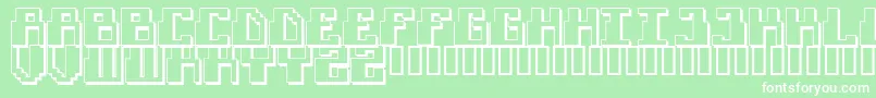 FUTURISM Font – White Fonts on Green Background