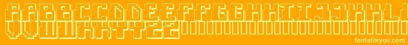 FUTURISM Font – Yellow Fonts on Orange Background