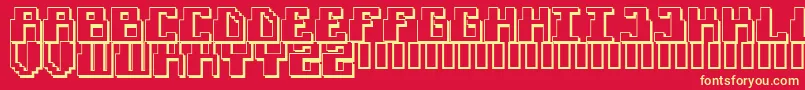 FUTURISM Font – Yellow Fonts on Red Background