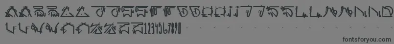 Więcej informacji o czcionce futurista Czcionka futurista – czarne czcionki na szarym tle