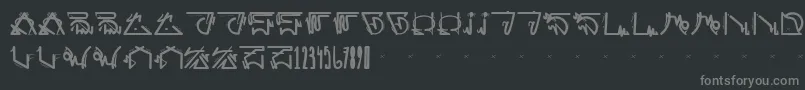 フォントfuturista – 黒い背景に灰色の文字