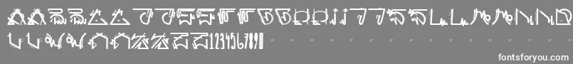 フォントfuturista – 灰色の背景に白い文字