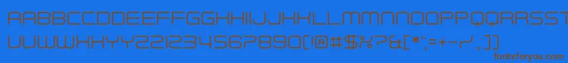 Futuristic Armour Font – Brown Fonts on Blue Background