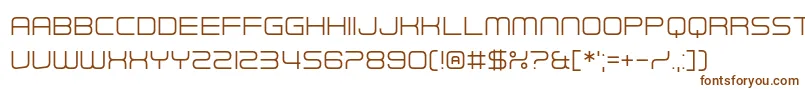 Futuristic Armour-fontti – ruskeat fontit valkoisella taustalla