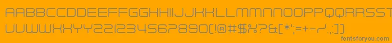 Futuristic Armour Font – Gray Fonts on Orange Background