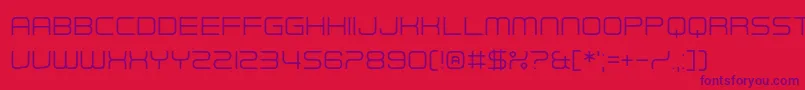 Futuristic Armour Font – Purple Fonts on Red Background