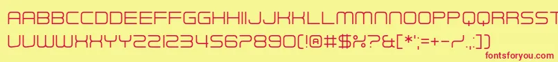 Futuristic Armour Font – Red Fonts on Yellow Background